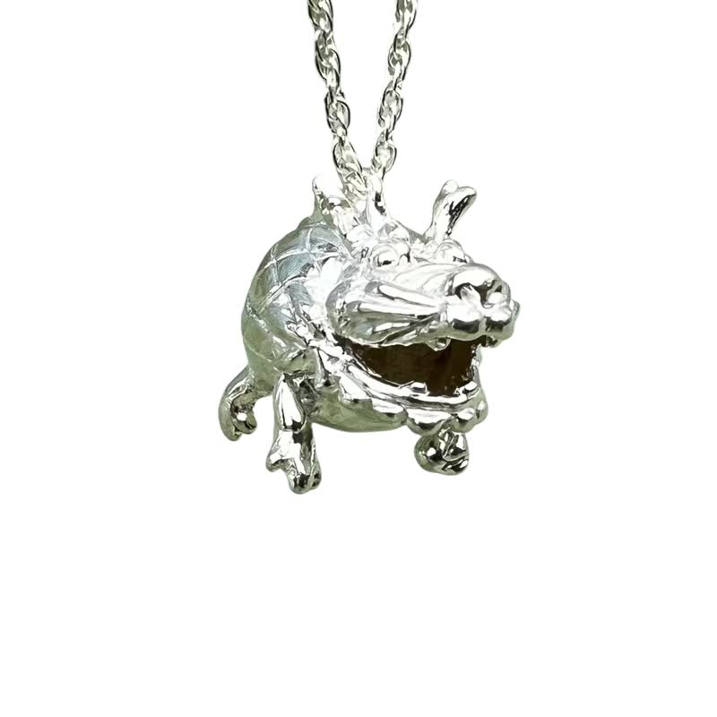 气球动物系列 福气菠萝龙 龙年限定 纯银动物造型项链 Animal sli - 项链 - 纯银 银色