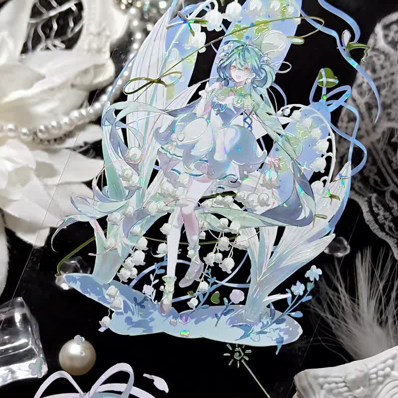 花栖一帘春 花に宿る、小さな精霊たち PET 紙膠帶 貝殼光 - 纸胶带 - 其他材质 多色