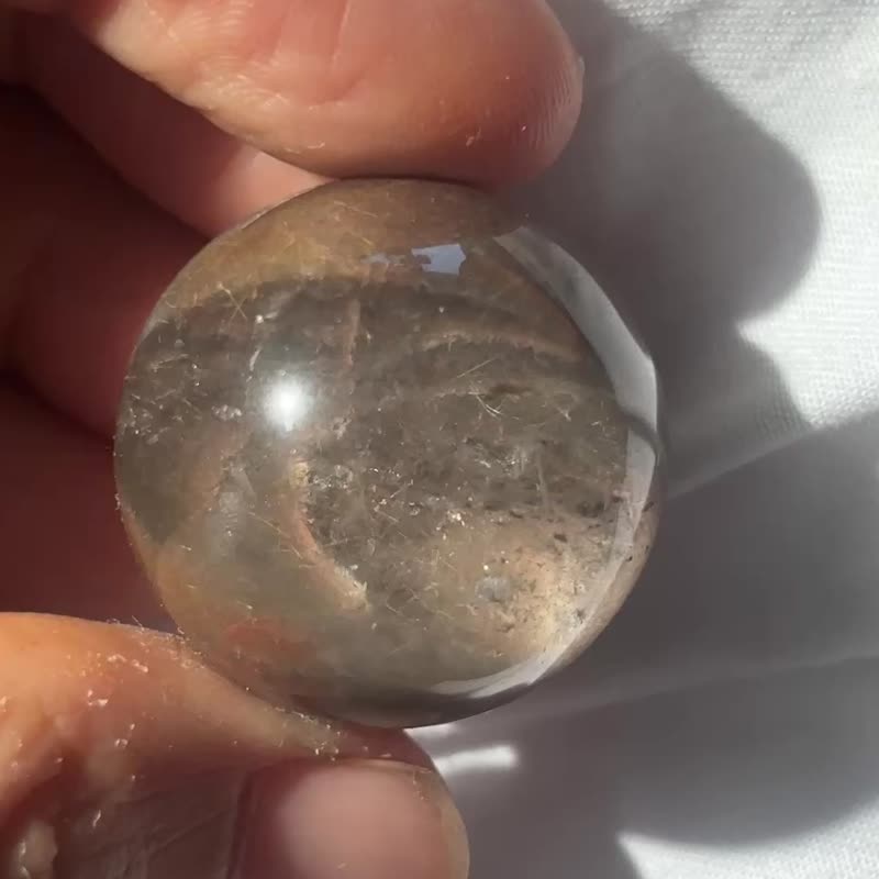 巴西豆沙红 红兔毛 粉兔毛 彩兔毛 冰亮 星光 水晶 摆设 连座 - 摆饰 - 水晶 多色