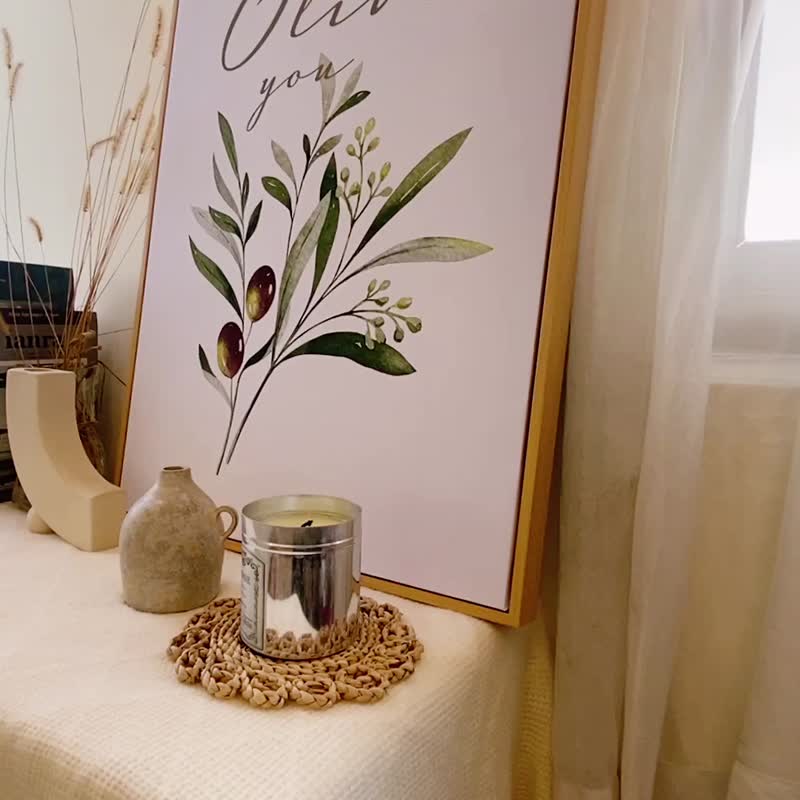 Olive you • 说爱你 - 送礼 告白礼物 花束挂画/情侣纪念/仪式感 - 海报/装饰画/版画 - 其他材质 绿色