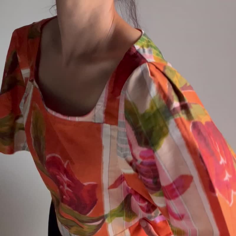 仅此一件 宽松设计 全新和服腰带升级再造 丝麻混纺 欧式风格的成熟可爱上衣 - 女装上衣 - 丝．绢 多色