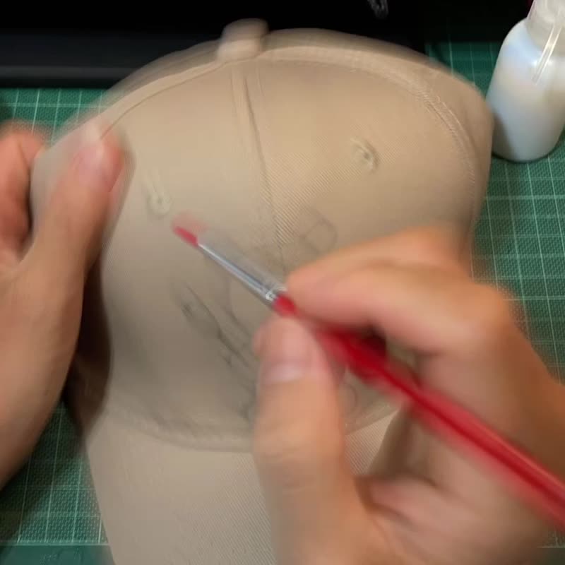 斗鸡眼网球赛 - 帽子 - 棉．麻 