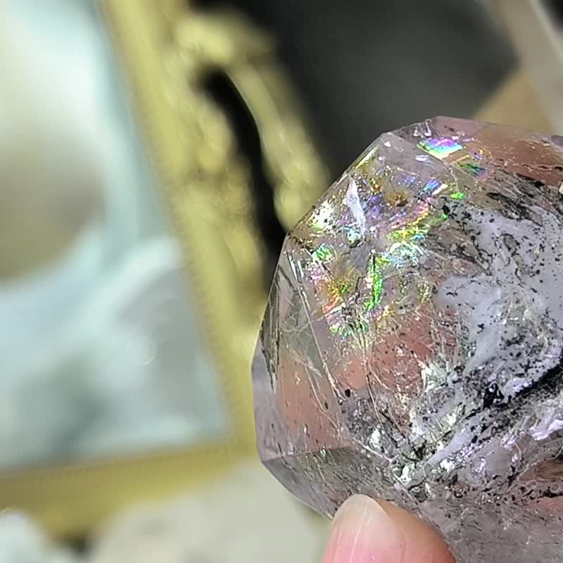高频大颗 天然闪灵钻原石 清透 Herkimer diamond - 摆饰 - 水晶 