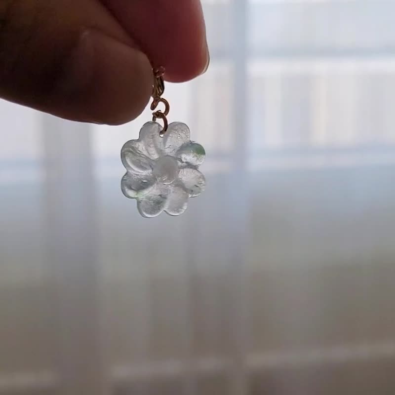 亲翠 天然翡翠 高冰飘花起莹刚花花锁骨链 花系列 - 项链 - 玉石 多色