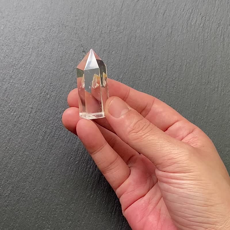 能量摆件-天然冰透体异象晶中晶白水晶共生幽灵能量柱  快速出货 - 摆饰 - 水晶 多色