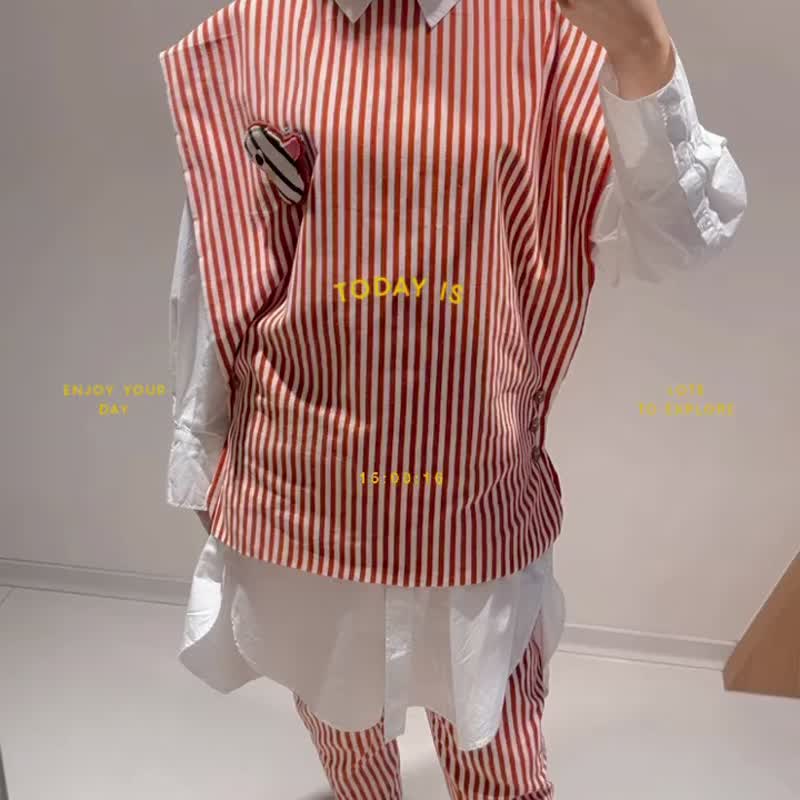 oversize 背心套装【橘子橙】 - 女装背心 - 其他材质 