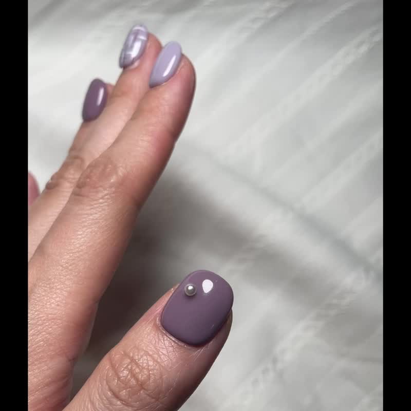 【订制】NO.004 织 | 手工穿戴甲 - 指甲油/指甲贴 - 其他材质 紫色