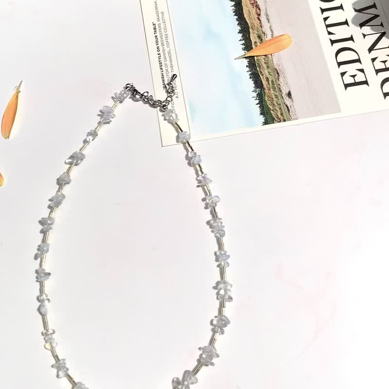 透光不规则压克力水晶项链 Irregular Crystal Necklace - 项链 - 珍珠 透明