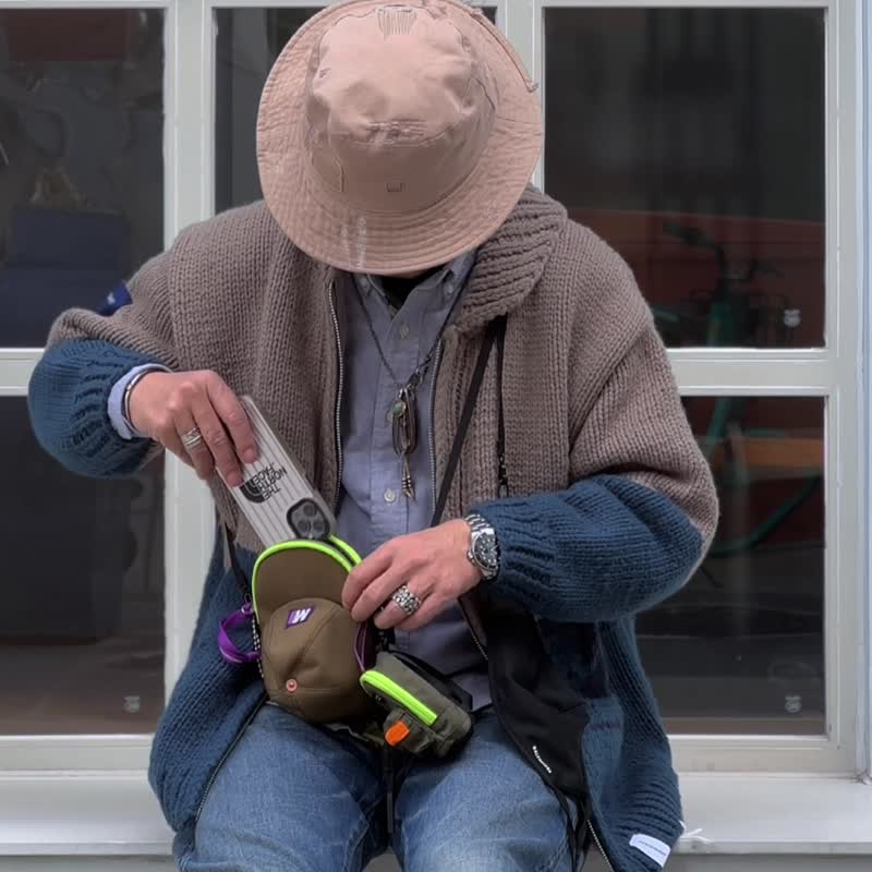 鴨舌帽 斜背手机包 迷你小包包 - 零钱包 - 尼龙 多色