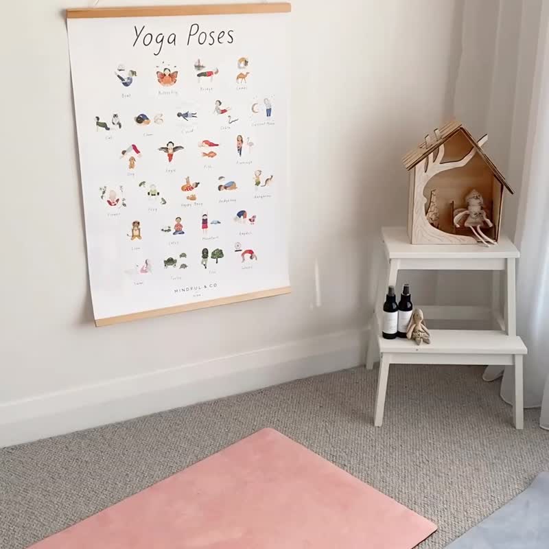 手绘瑜伽姿势海报 Mindful & Co Kids - 海报/装饰画/版画 - 环保材料 多色