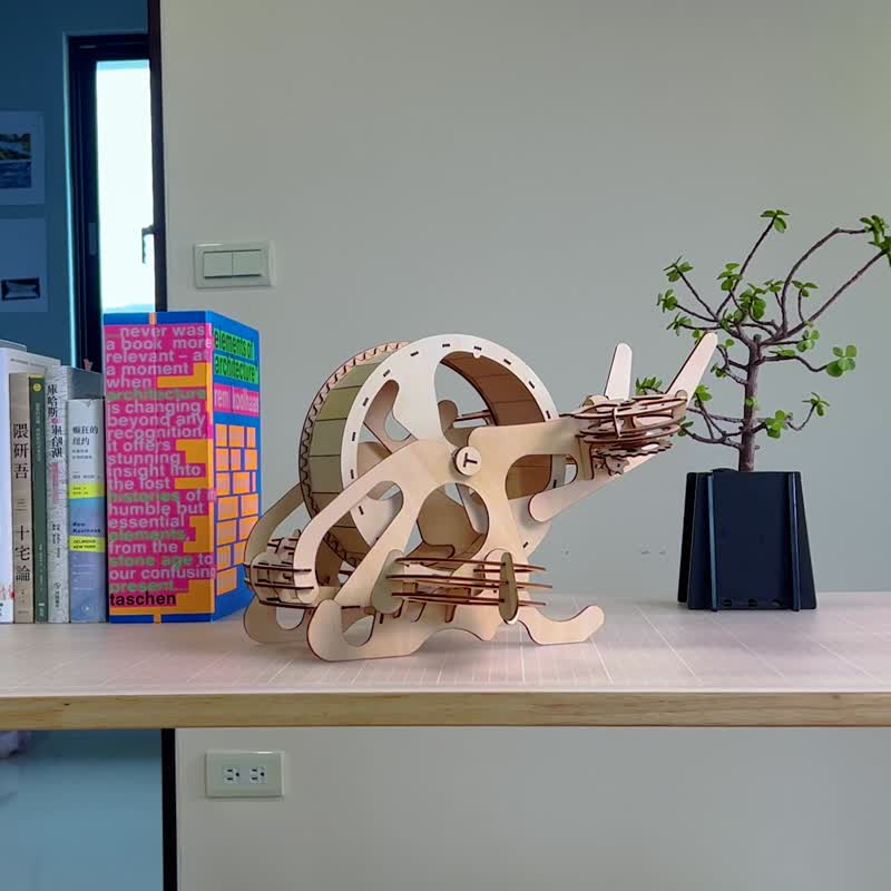 Hamooi手作系列:多功能仓鼠滚轮-轰隆隆机 - 其他 - 木头 卡其色