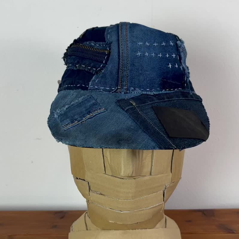 褴褛拼贴帽子 cap-030 - 帽子 - 棉．麻 