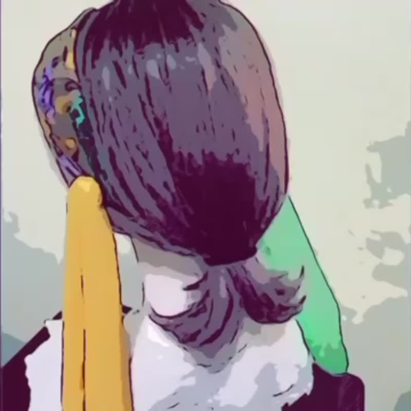 多用绑带发箍/ 香芋珍珠鲜奶 宽边打结交叉编织蝴蝶结发带头箍 - 发带/发箍 - 其他材质 