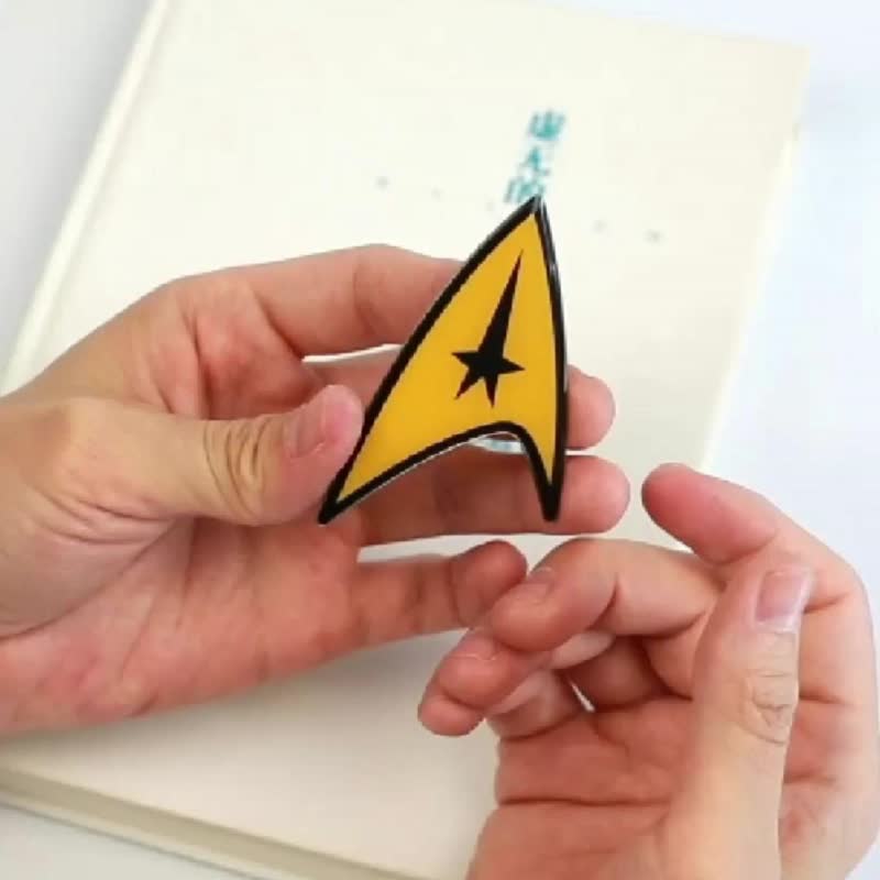 星际迷航三角徽章书签 STARTREK金属收藏阅读文具英国IF文创 - 书签 - 其他金属 黄色