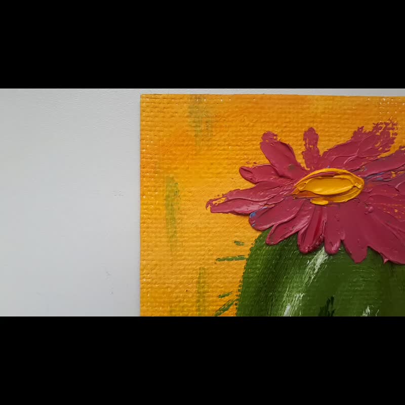 零件油画 3D 纹理艺术品仙人掌艺术花卉绘画 - 墙贴/壁贴 - 其他材质 多色