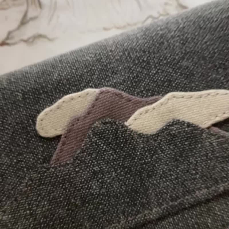 云朵的灰山 帆布纸长夹-深灰色/钱包/无动物成分 手工制作 - 皮夹/钱包 - 纸 黑色