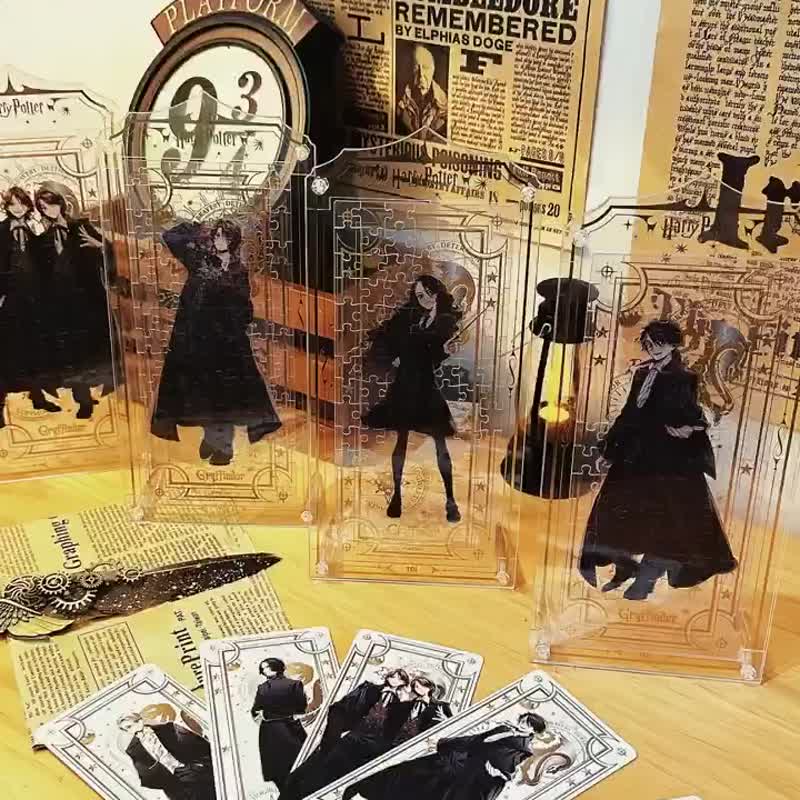 TOi图益 哈利波特授权 亚克力盲盒魔法肖像卡 收藏摆饰 角色立牌 - 拼图 - 压克力 多色