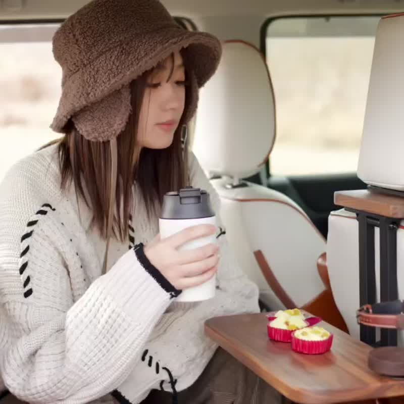 独立式磁性饮料架 - 餐桌/书桌 - 真皮 咖啡色