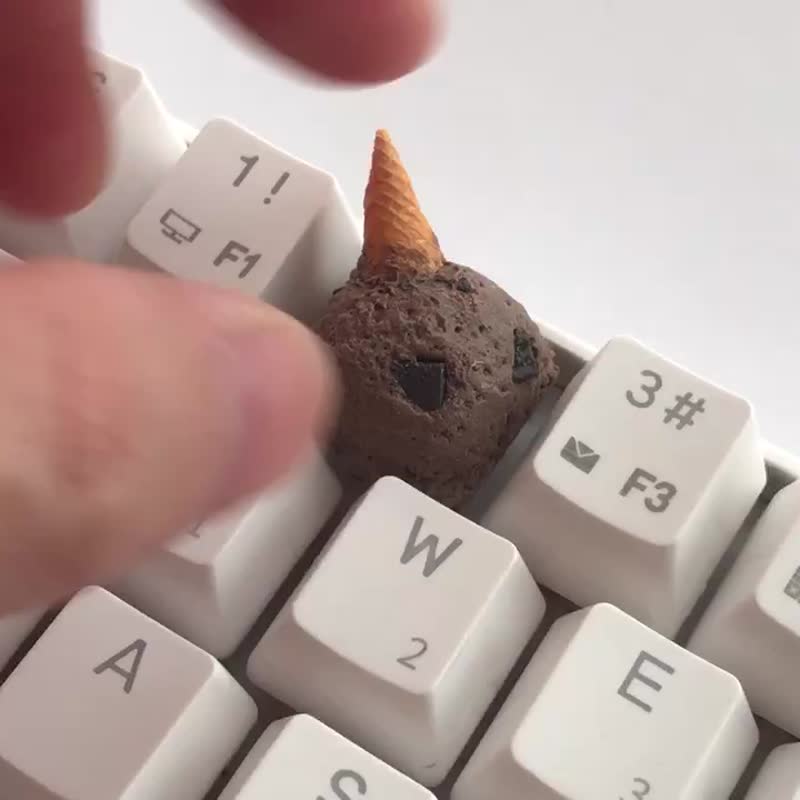 Ice keycaps (chocolate) for mechanical Cherry mx switches - 电脑配件 - 粘土 咖啡色