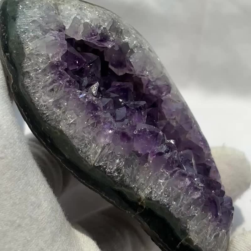 乌拉圭 闪透紫 紫水晶 紫晶簇 紫晶花 彩晶簇 水晶簇 大牙 水晶原 - 摆饰 - 水晶 紫色