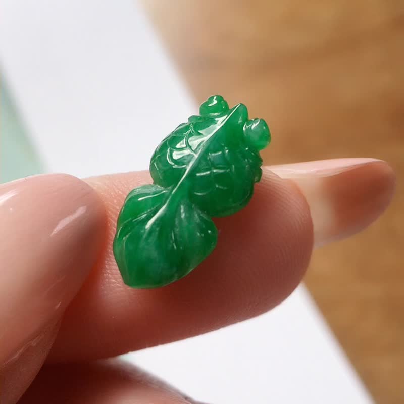 正阳绿翡翠金鱼 | 戒面 | 裸石 | 天然A货翡翠 - 金工/饰品 - 玉石 绿色