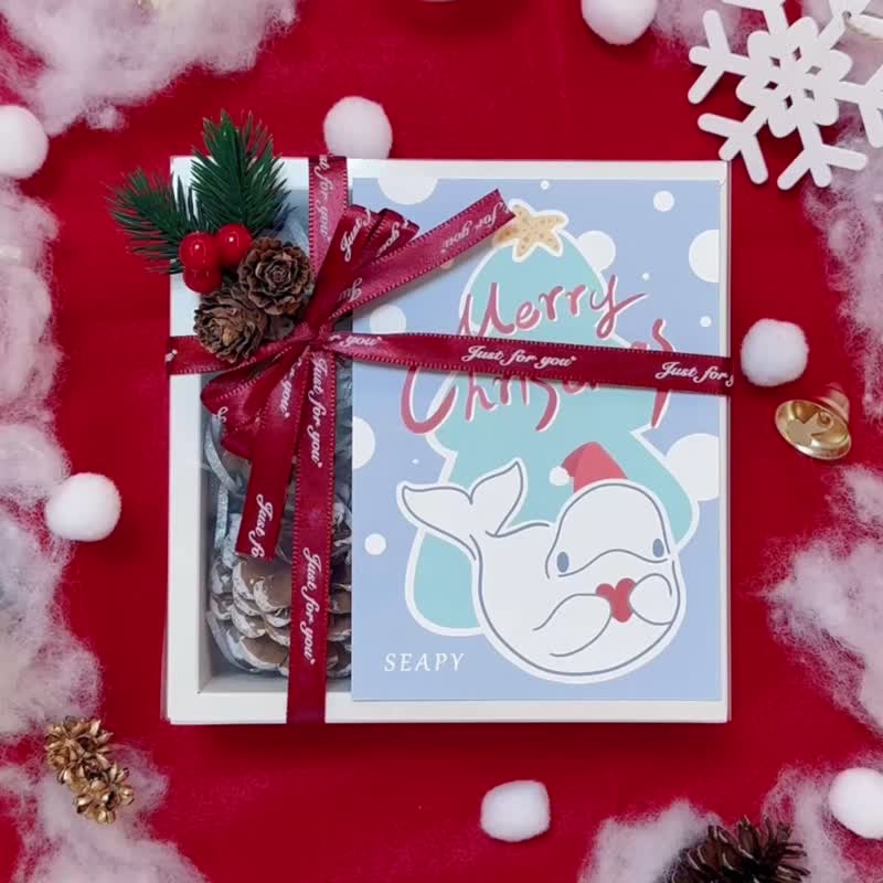 【圣诞礼盒】波西米亚编织流苏耳环 珍珠 鱼尾 医疗钢 送礼 - 耳环/耳夹 - 棉．麻 白色