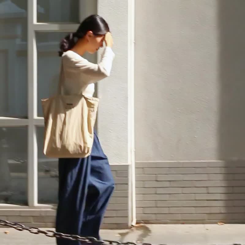 sobag日系大容量尼龙布单肩包女ins休闲布袋复古原宿风轻便托特包 - 侧背包/斜挎包 - 尼龙 粉红色