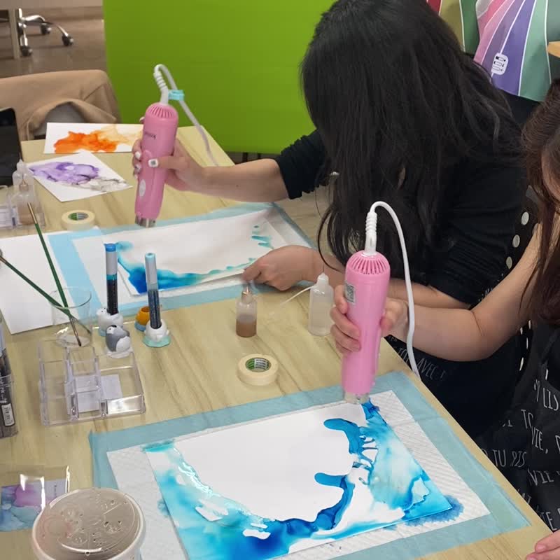 酒精墨水流动画【体验课程】【情侣闺蜜亲子专班】可消息上课时间 - 插画/绘画/写字 - 纸 