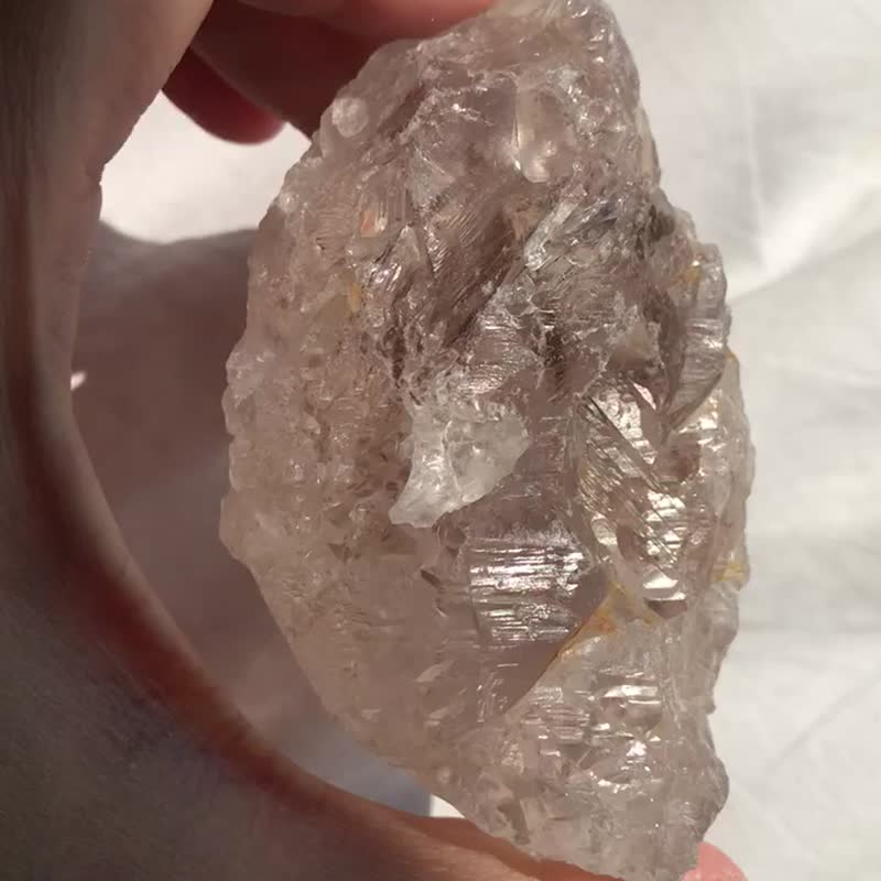 喜马拉雅 白水晶 涅盘城堡 螺旋水晶 幽灵共生 矿标 水晶原矿 - 其他 - 水晶 白色