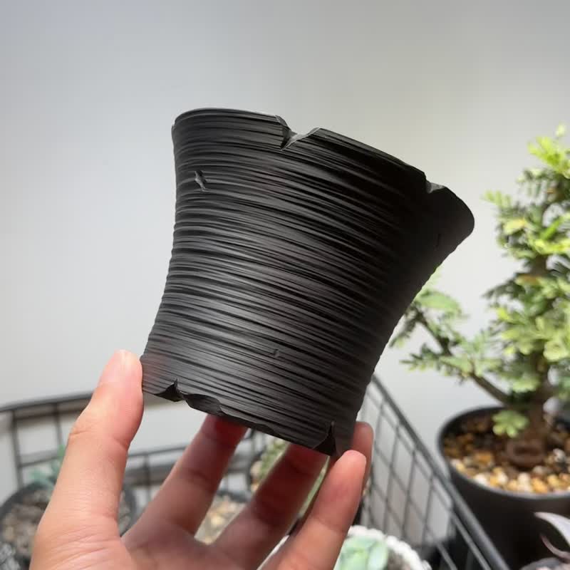 CBP005植木钵 原创设计/3D打印/多肉块根植物/盆器盆栽/送礼 - 植栽/盆栽 - 塑料 黑色