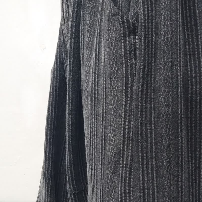 Dobby Black Cargo - 石洗阔腿裤 - 女装长裤 - 棉 黑色