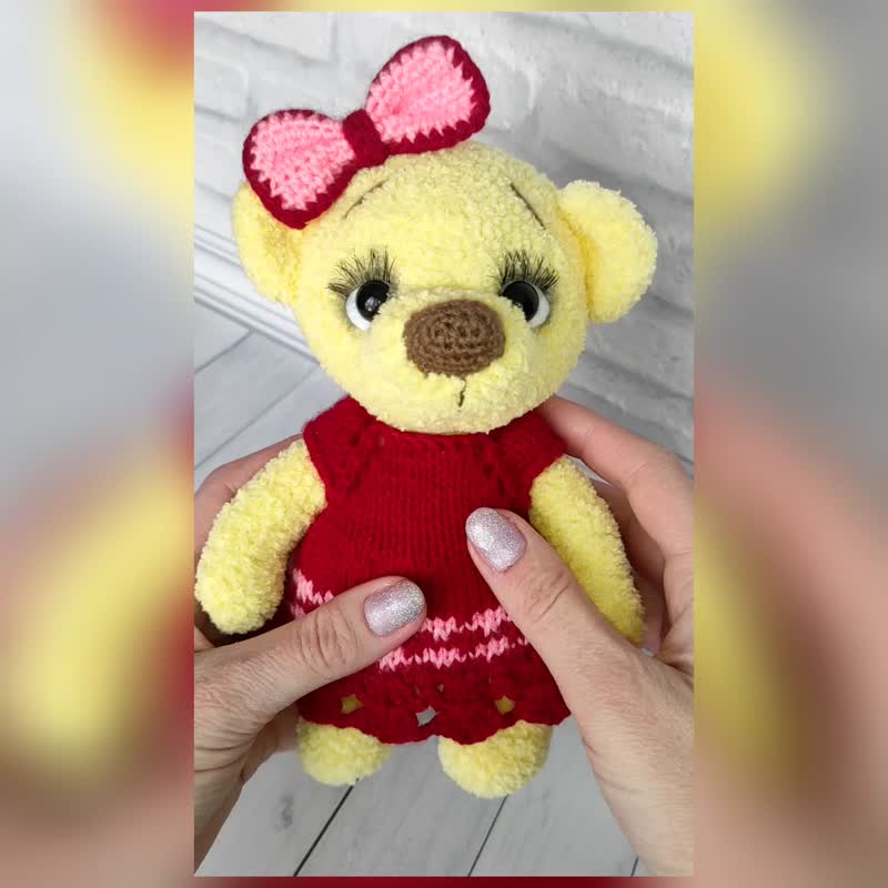 Teddy Bear, Plush Toy cuddly teddy bear, stuffed bear toy - 玩具/玩偶 - 其他材质 黄色