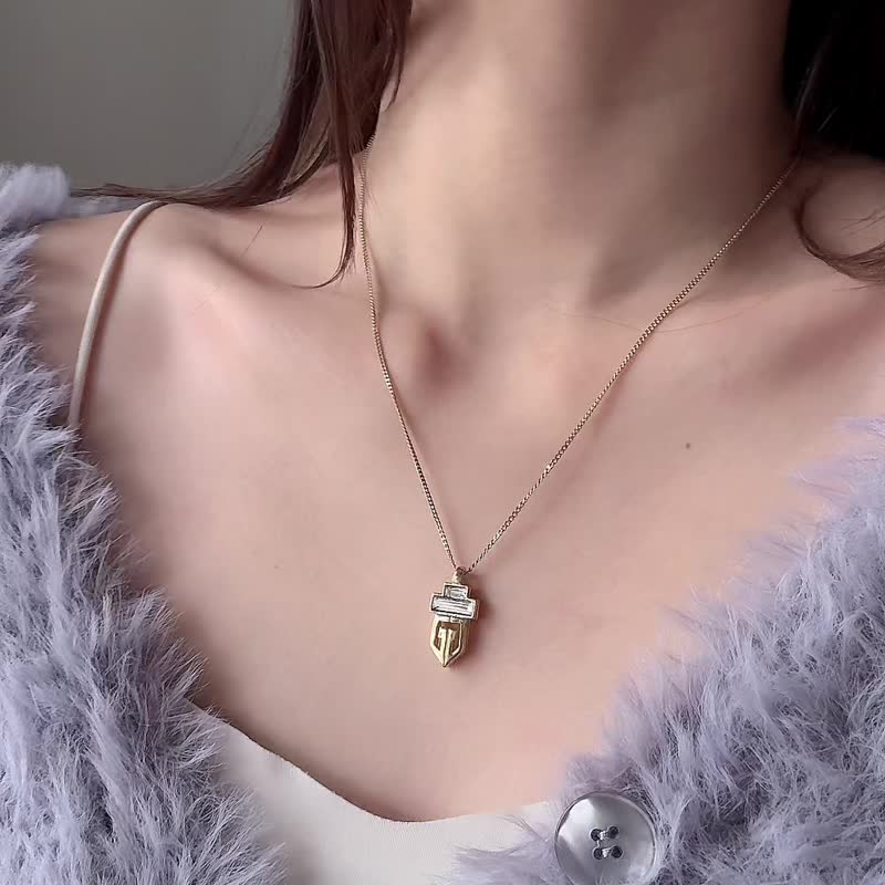 中古正品 Givenchy 纪梵希 赫本风 水钻项链 镀金 古董饰品礼物 - 项链 - 其他金属 金色