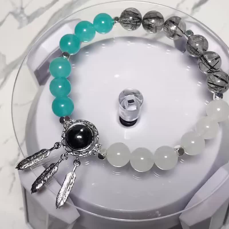 三角神力捕梦网 | 天然水晶串珠手链 - 手链/手环 - 水晶 多色