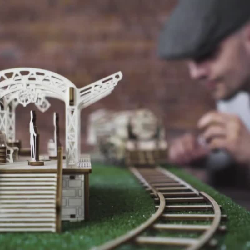 偷偷为男友准备的手工礼物WOODEN CITY Express木制火车+路轨 - 木工/竹艺/纸艺 - 木头 卡其色