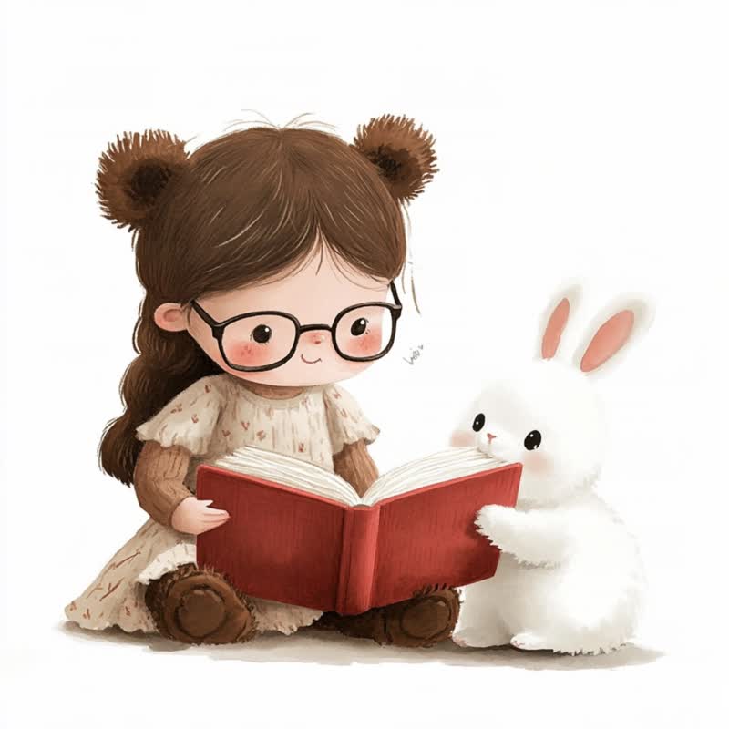 相伴2 挂画 插画风 艺术微喷温馨童趣风客厅书房卧室装饰 - 海报/装饰画/版画 - 棉．麻 