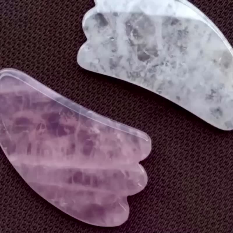 水晶刮痧板 - 脸部按摩/清洁工具 - 宝石 多色
