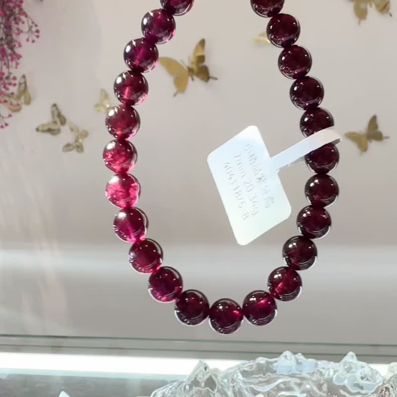小精品级美晶体紫牙乌水晶7mm水晶主美容水晶气血循环改善体质 - 手链/手环 - 水晶 紫色