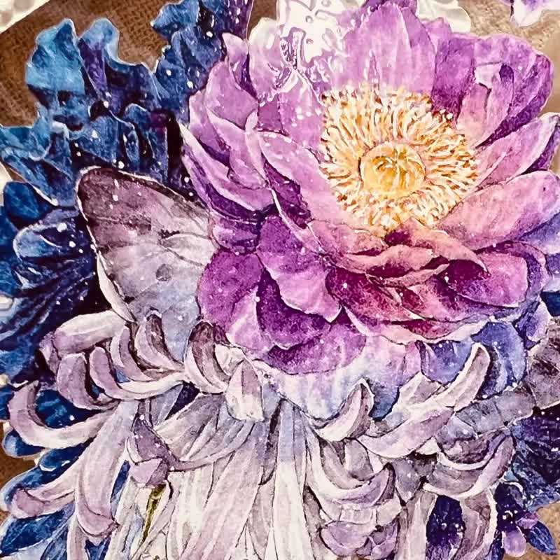 密语蝴蝶花 - 纸胶带 - 塑料 多色