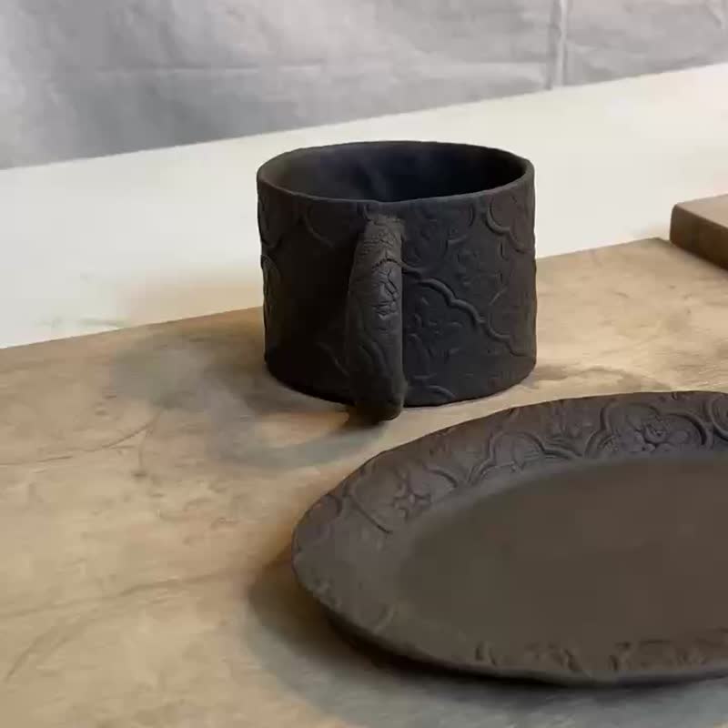 初阶花纹杯、碗、盘手捏课 - 陶艺 - 陶 