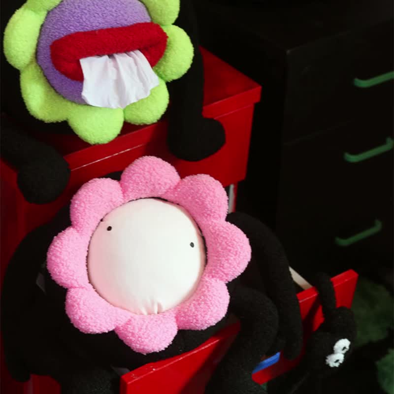 织布云麻麻原创设计抽纸玩偶搞怪公仔纸巾盒客厅创意装饰摆件礼物 - 纸巾盒 - 聚酯纤维 多色