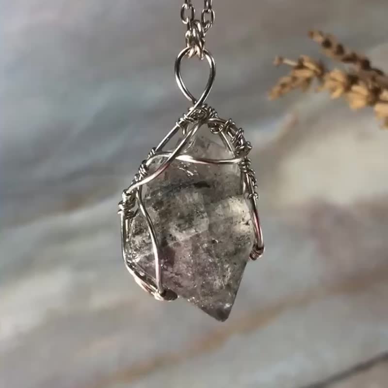 黑闪灵项链 黑武士 闪灵钻 手作项链坠 316钛钢 - 项链 - 不锈钢 黑色