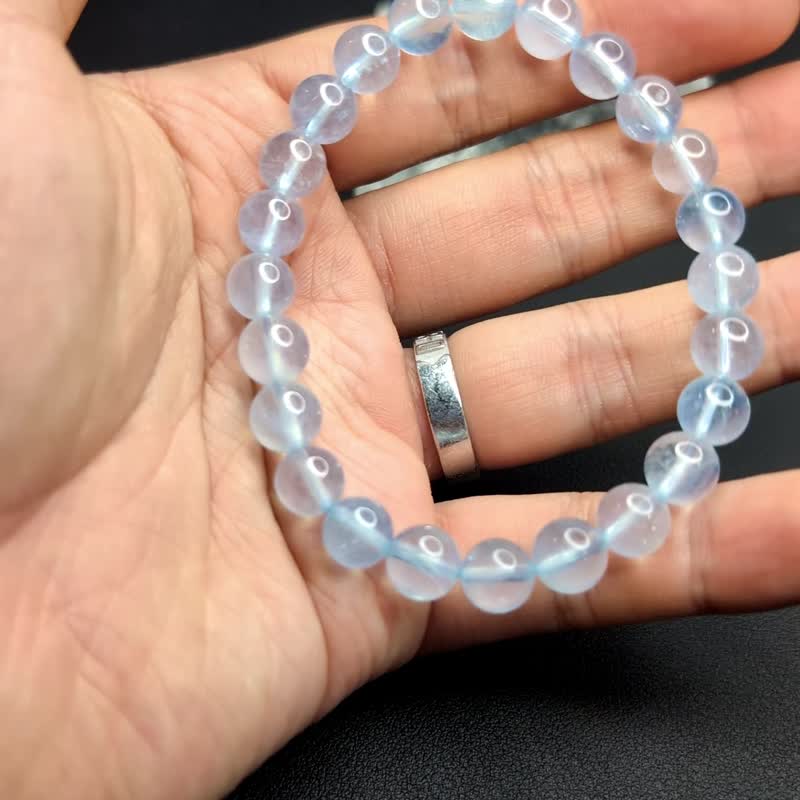 【订制品】海蓝宝石 巴西 6-14mm 天然水晶 - 手链/手环 - 水晶 
