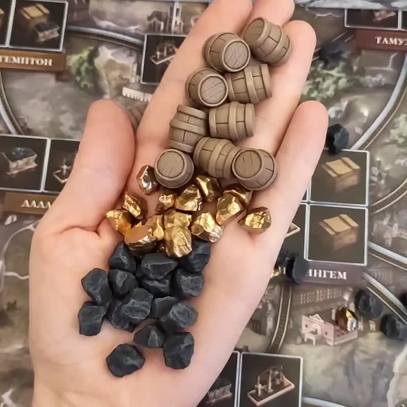 与棋盘游戏 Brass: Birmingham 兼容的豪华资源代币。 - 桌游/玩具 - 其他材质 