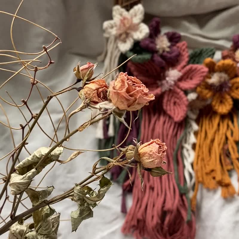 Macrame 编织花藤圈 - 摆饰 - 棉．麻 