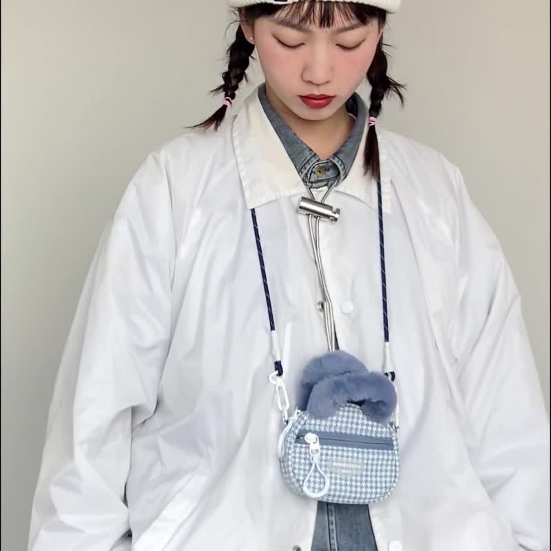 莓果系列 秋冬迷你收纳包 口红手提包 斜挎侧背mini小包 蓝色S码 - 侧背包/斜挎包 - 聚酯纤维 蓝色