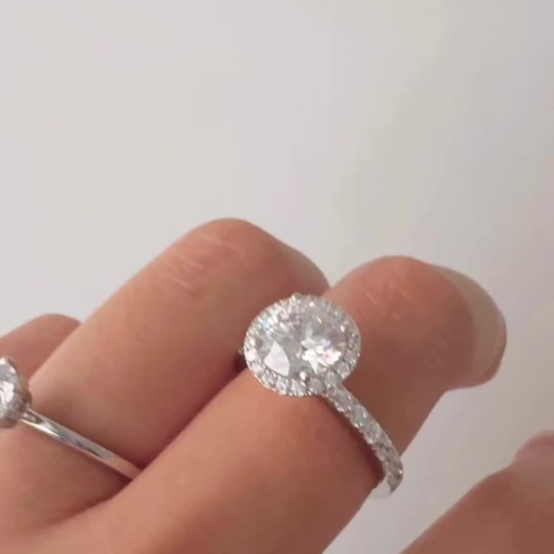 【日常婚戒】Yes, I DO 我愿意 钻石戒指・求婚钻戒 - 戒指 - 纯银 银色