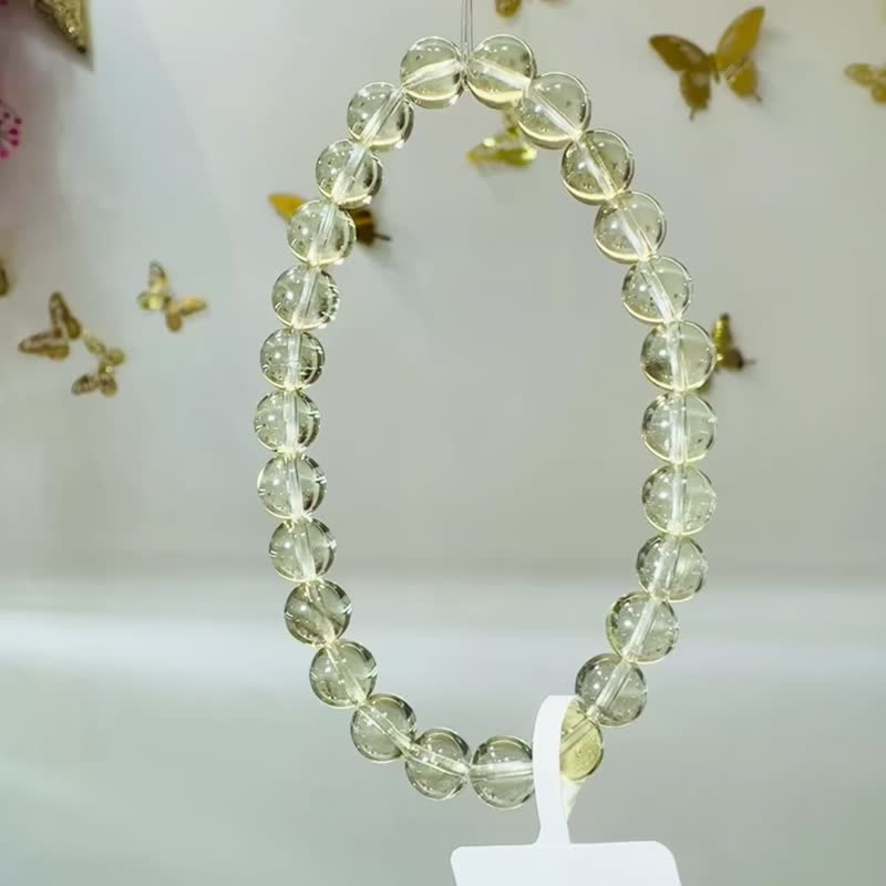 稀有品种利比亚黑金蓝针陨石7.7-8mm13.94g财富引流器事业招财 - 手链/手环 - 半宝石 黄色