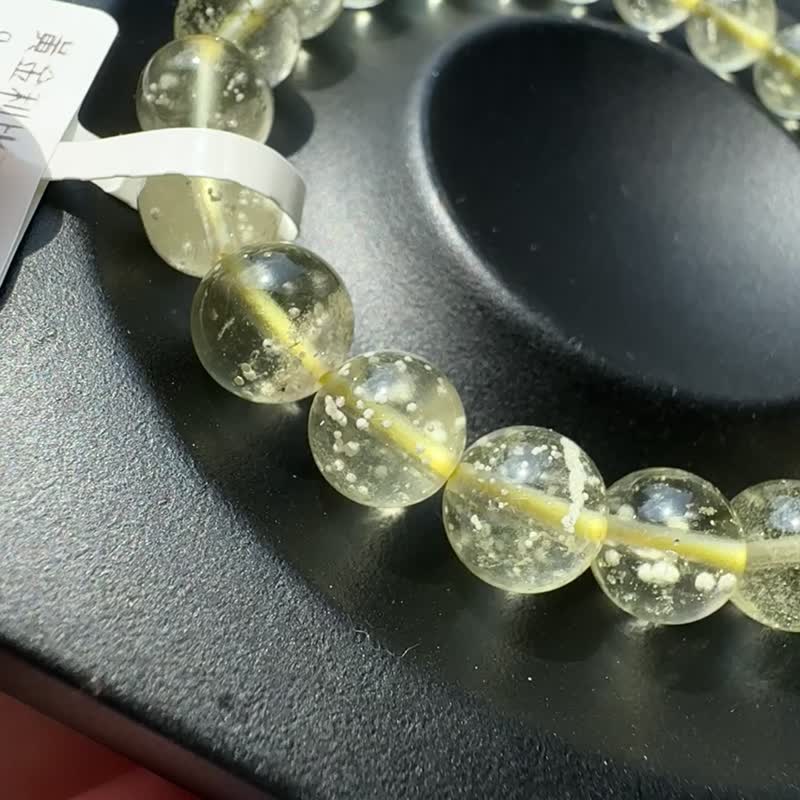 小精品稀有利比亚黑金蓝针陨石 7.7-8mm13.94g 财富引流器事业招财 - 手链/手环 - 半宝石 黄色
