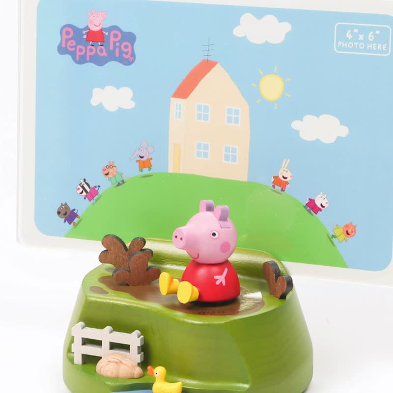 【佩佩踩泥坑】音乐盒相框 Peppa pig | Wooderful life - 摆饰 - 木头 多色